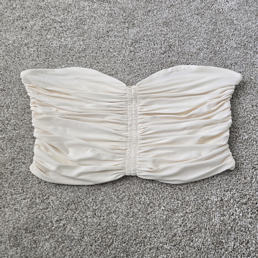 NWT Express Cream Strapless Tube Top Sz Large